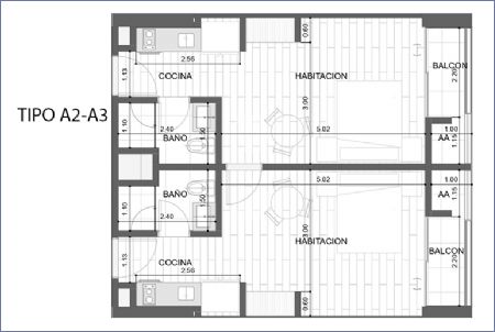 Imagen de Apartasuite Tipo A2-A3 - Ambar Bio